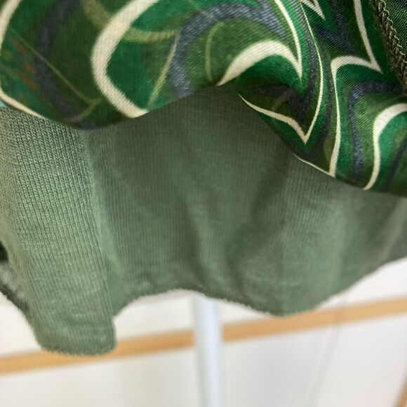 Belle France Italy lined silk blouse w/ boho pattern & interest sleeves - Picture 5 of 13